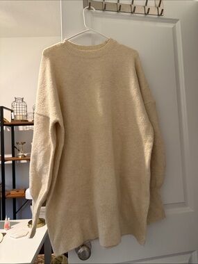 Amazon Women's Beige Crewneck Pullover Sweater